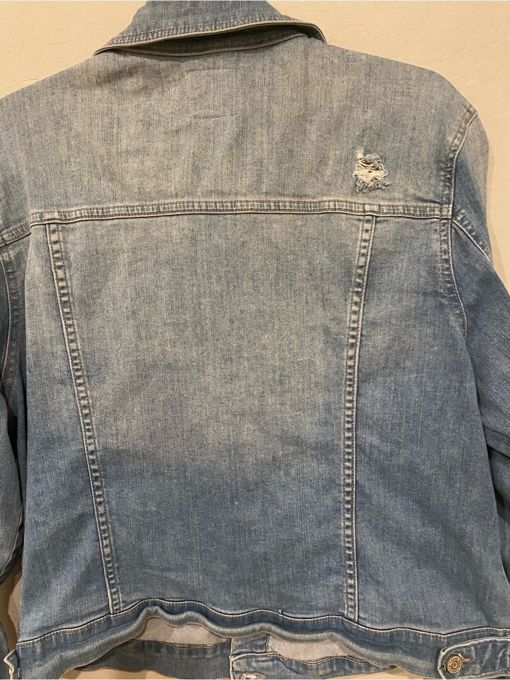 Enjean Denim Trucker Jacket Sz Large - Picture 14 of 14